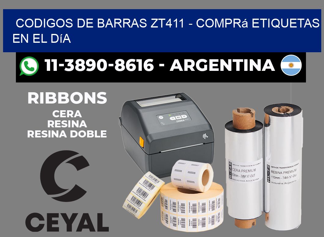 codigos de barras zt411 - Comprá etiquetas en el día