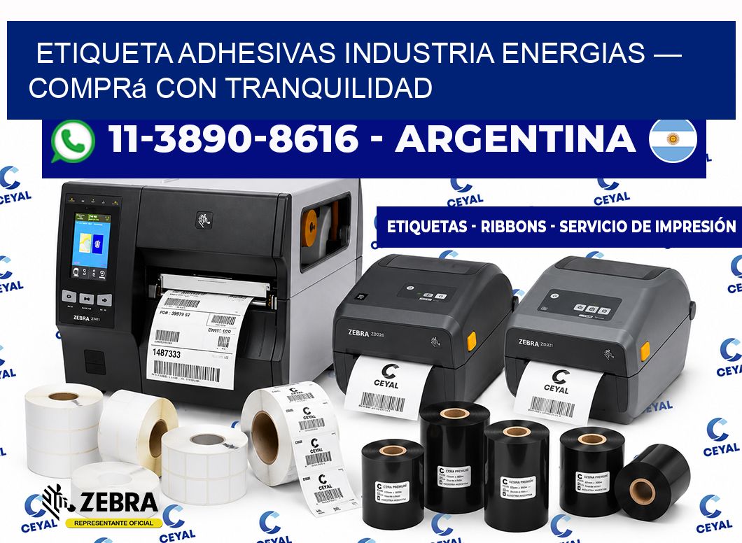 etiqueta adhesivas industria energias — Comprá con tranquilidad