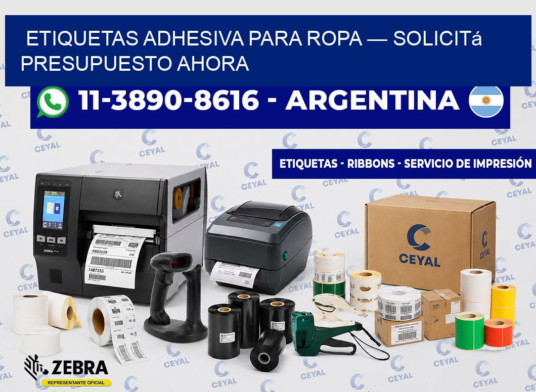etiquetas adhesiva para ropa — Solicitá presupuesto ahora