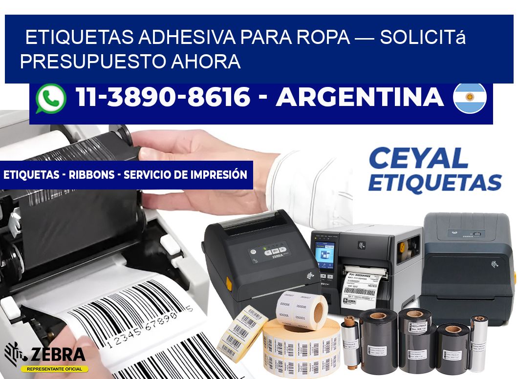 etiquetas adhesiva para ropa — Solicitá presupuesto ahora