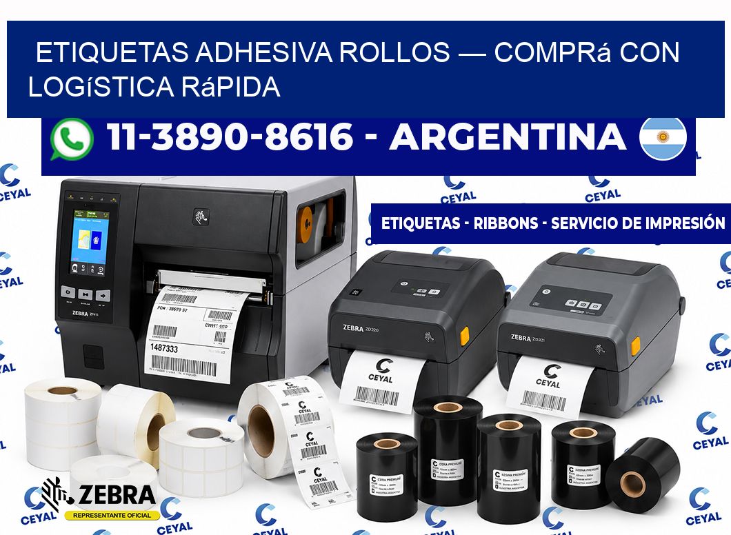etiquetas adhesiva rollos — Comprá con logística rápida