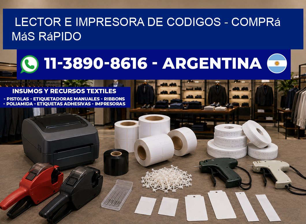 lector e impresora de codigos - Comprá más rápido
