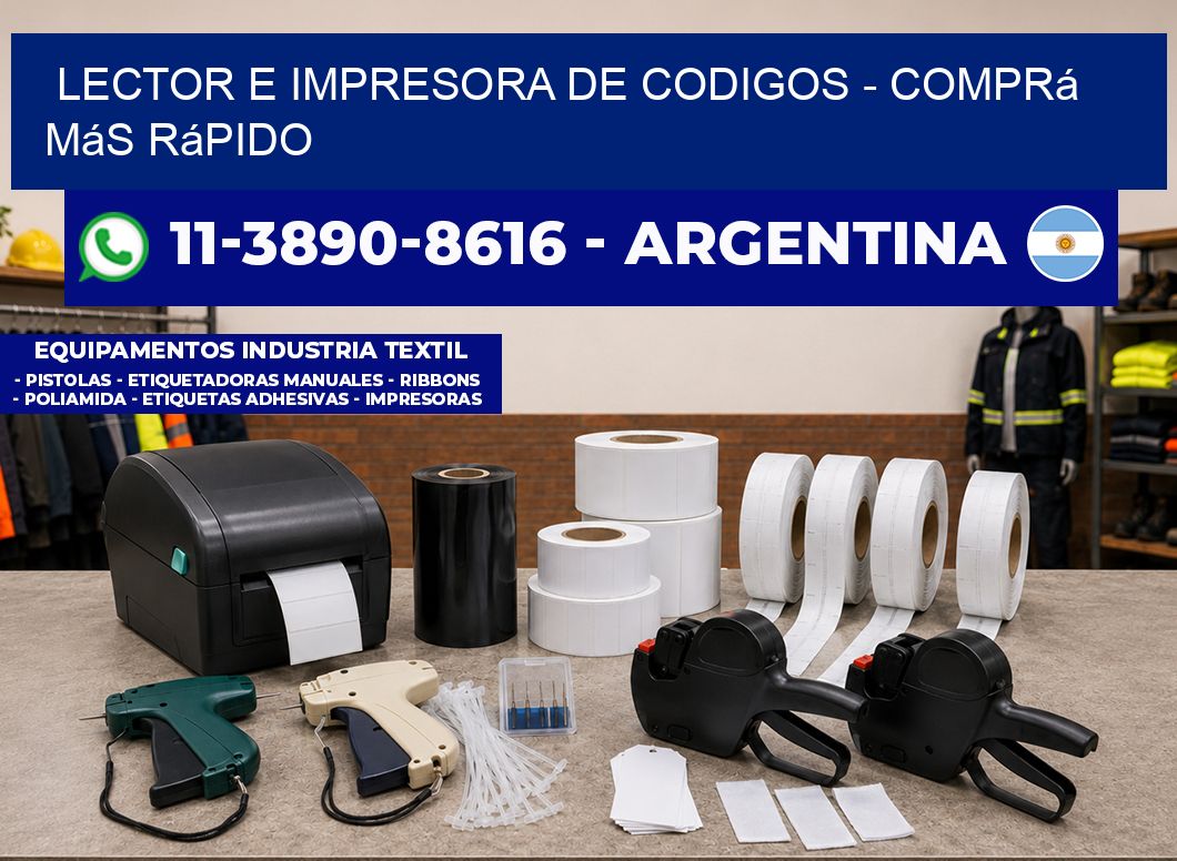 lector e impresora de codigos - Comprá más rápido