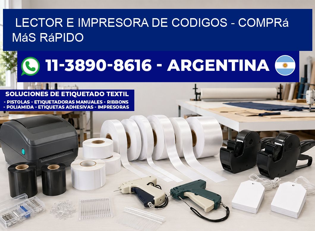 lector e impresora de codigos - Comprá más rápido