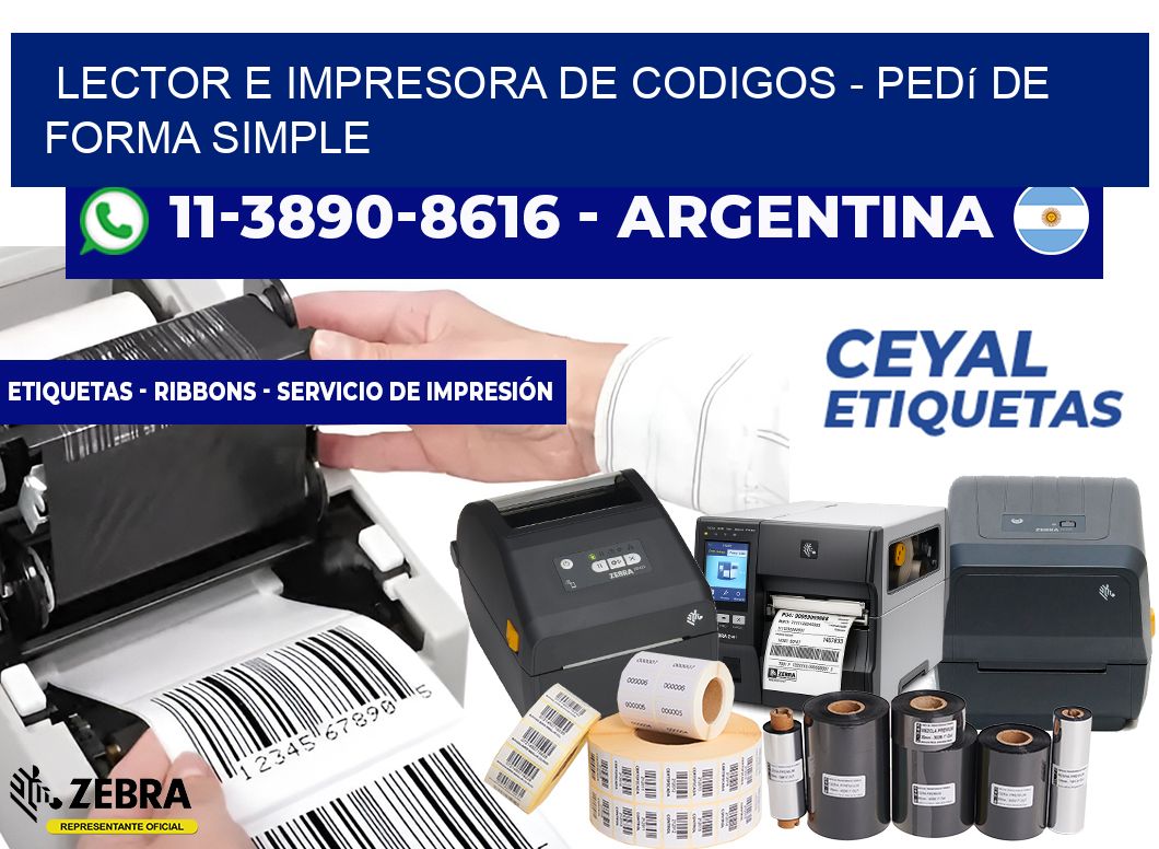 lector e impresora de codigos – Pedí de forma simple